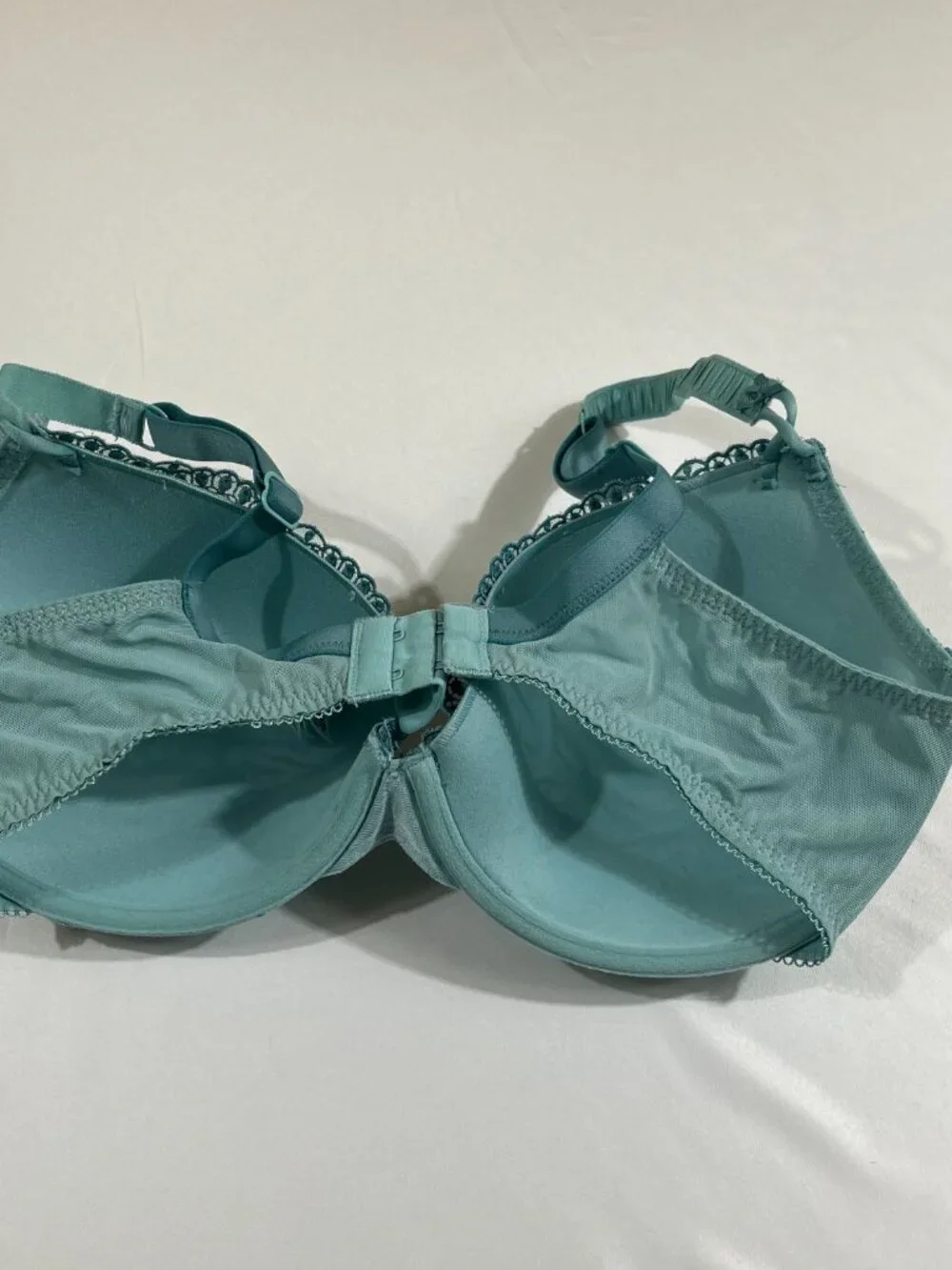 M&S Blue Floral Lace‎ Embroidery Bra & Knickers Lingerie Set 36DD UK 14